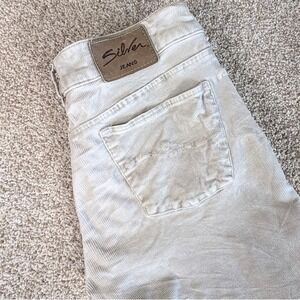 Silver Jeans Co Corduroy Flare Bootcut Women's Pants Tan Beige Size 31